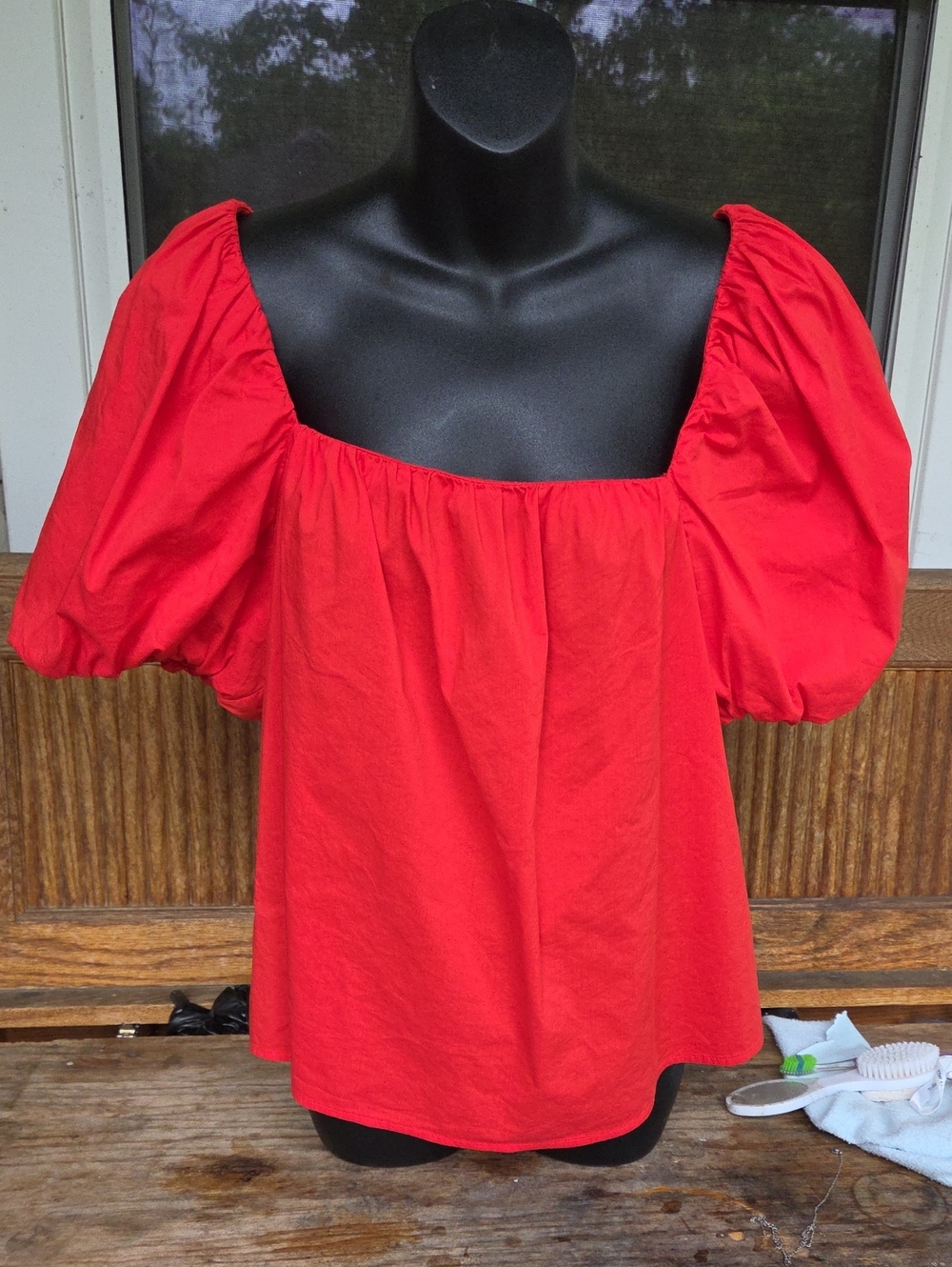 NWOT,Alex Marie,bright coral,top